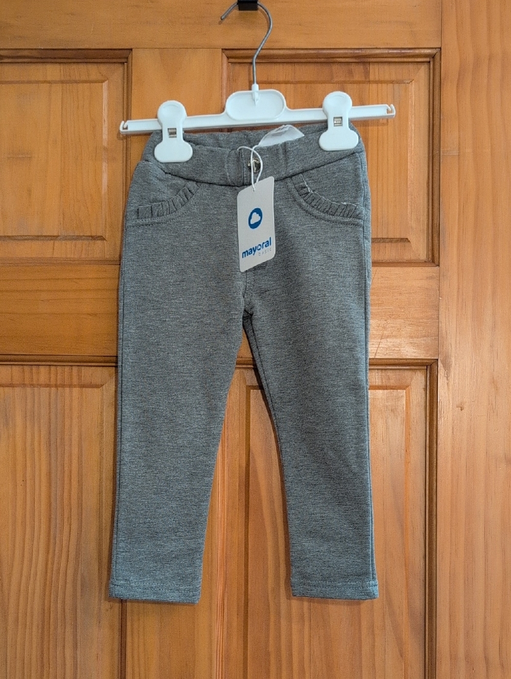 Mayoral Heather Gray Knit Kids' Leggings